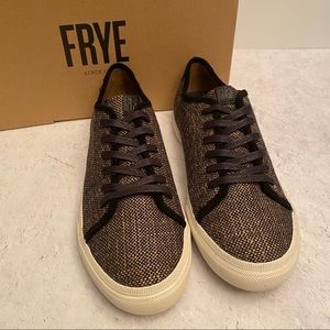 Frye Gia Canvas Low Lace Sneakers Size 10